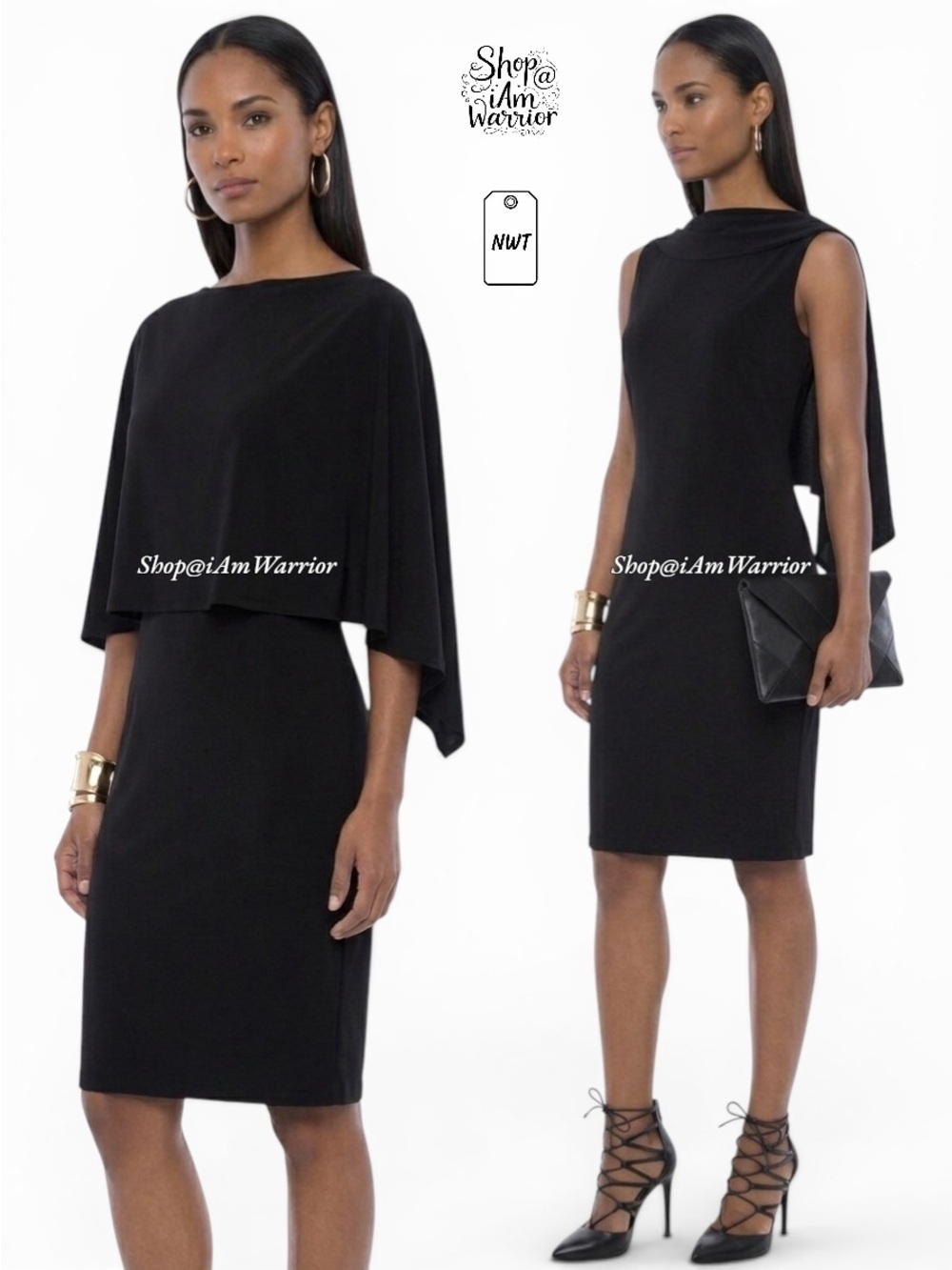 Chico’s NWT black convertible shoulder dress *shop@iamwarrior